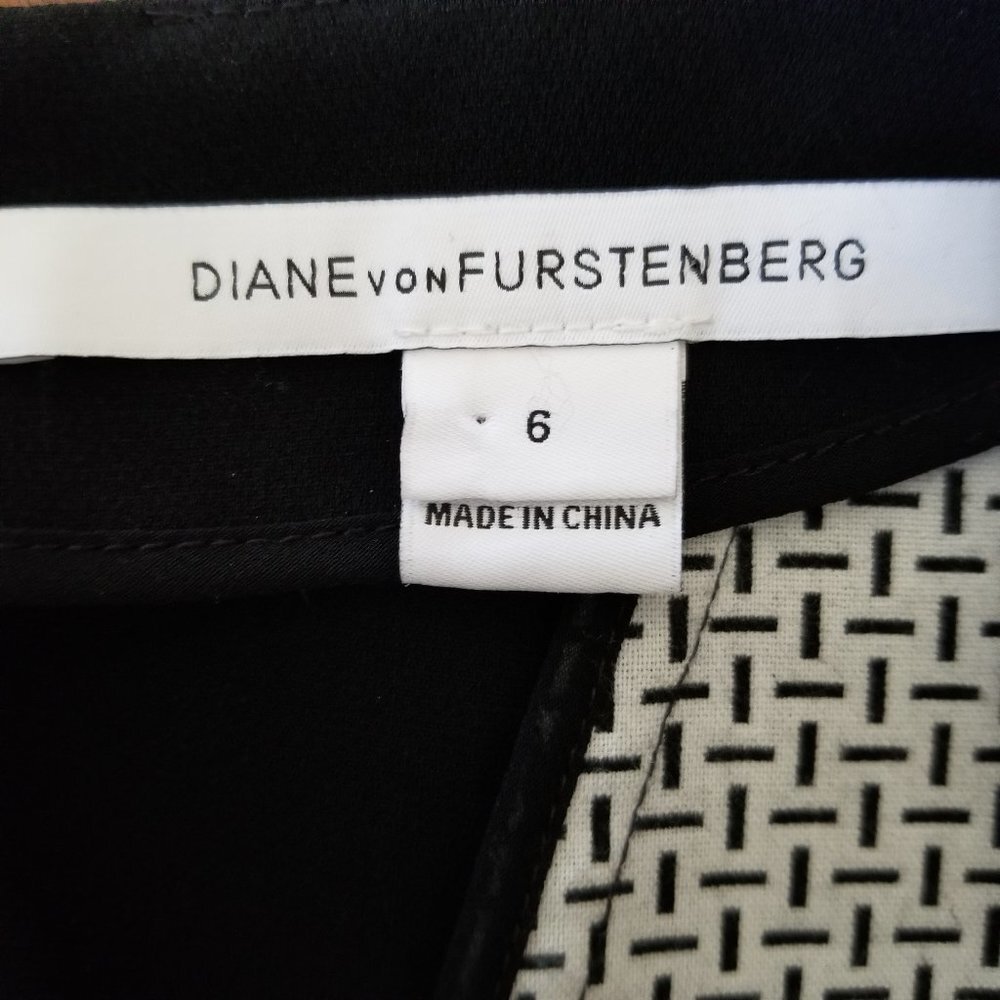 Diane Von Furstenberg Black & White Sheath Dress - Picture 9 of 12
